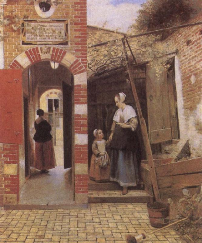 Pieter de Hooch The Countyard of a House in Delf Norge oil painting art